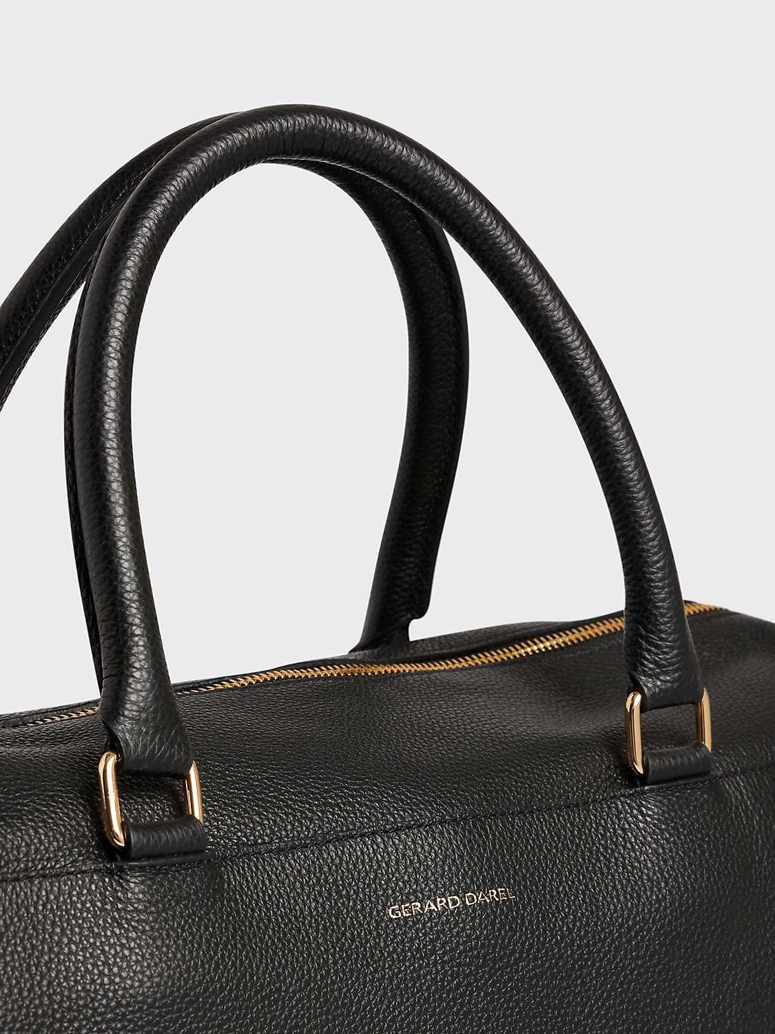Gerard Darel Le Jackie Leather Shoulder Bag, Black at John Lewis & Partners