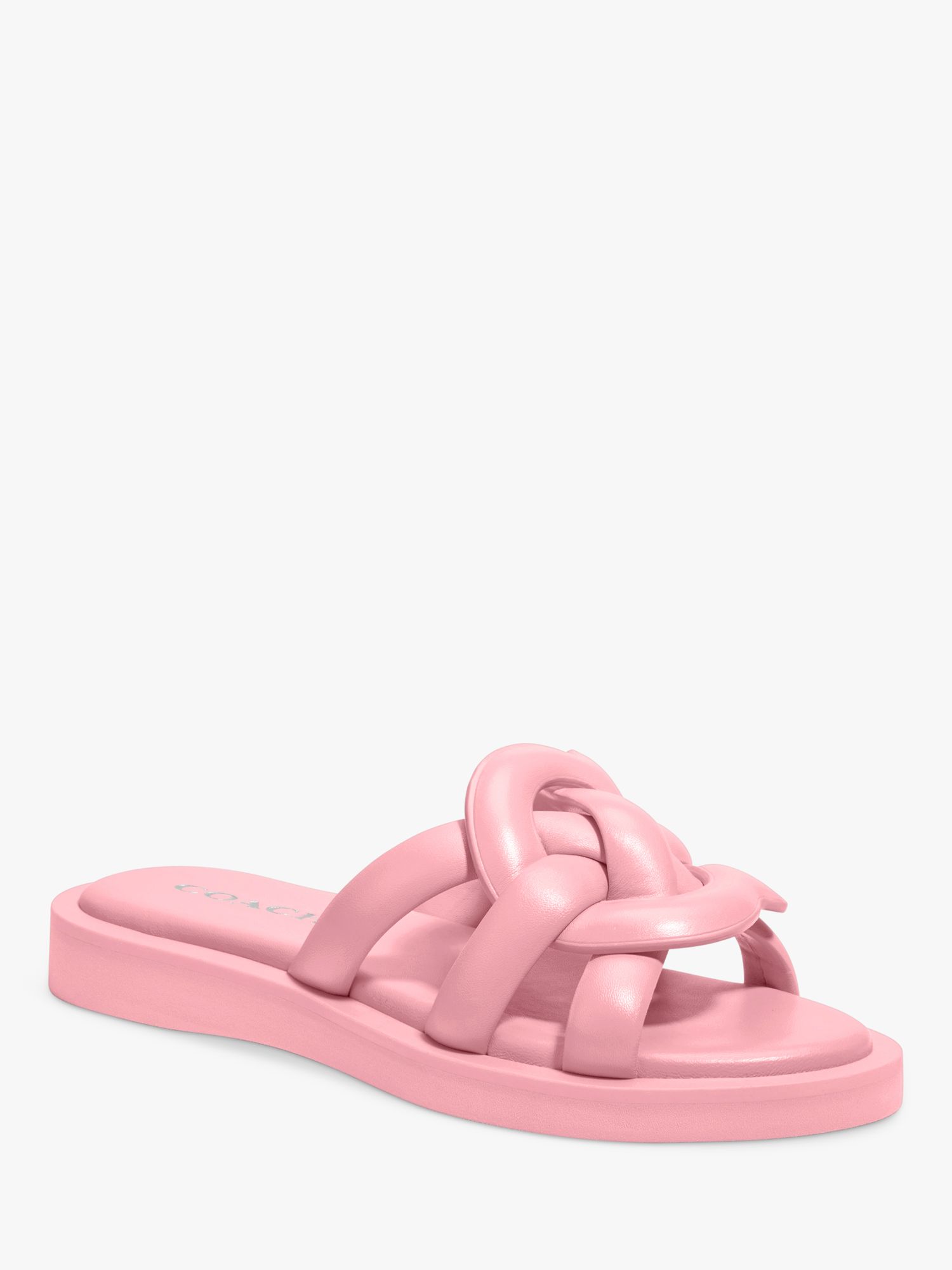 Coach Georgie Leather Sandals, Pink, 6.5