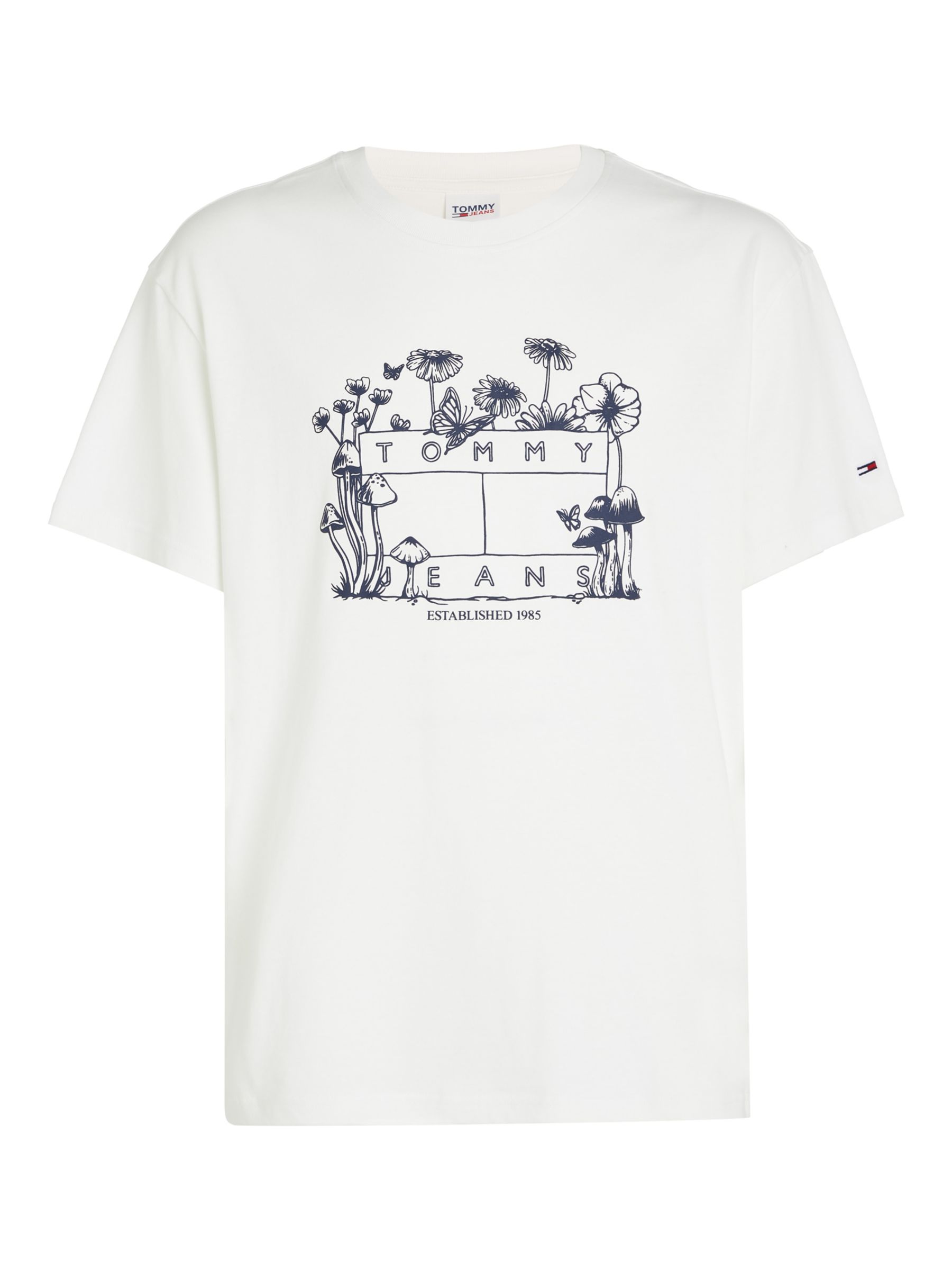 Tommy Jeans NYC Homegrown Wildflower Graphic T-Shirt, Ancient White at ...