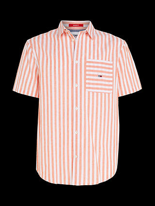 Tommy Hilfiger Relaxed Stripe Shirt, Citrus Orange Stripe