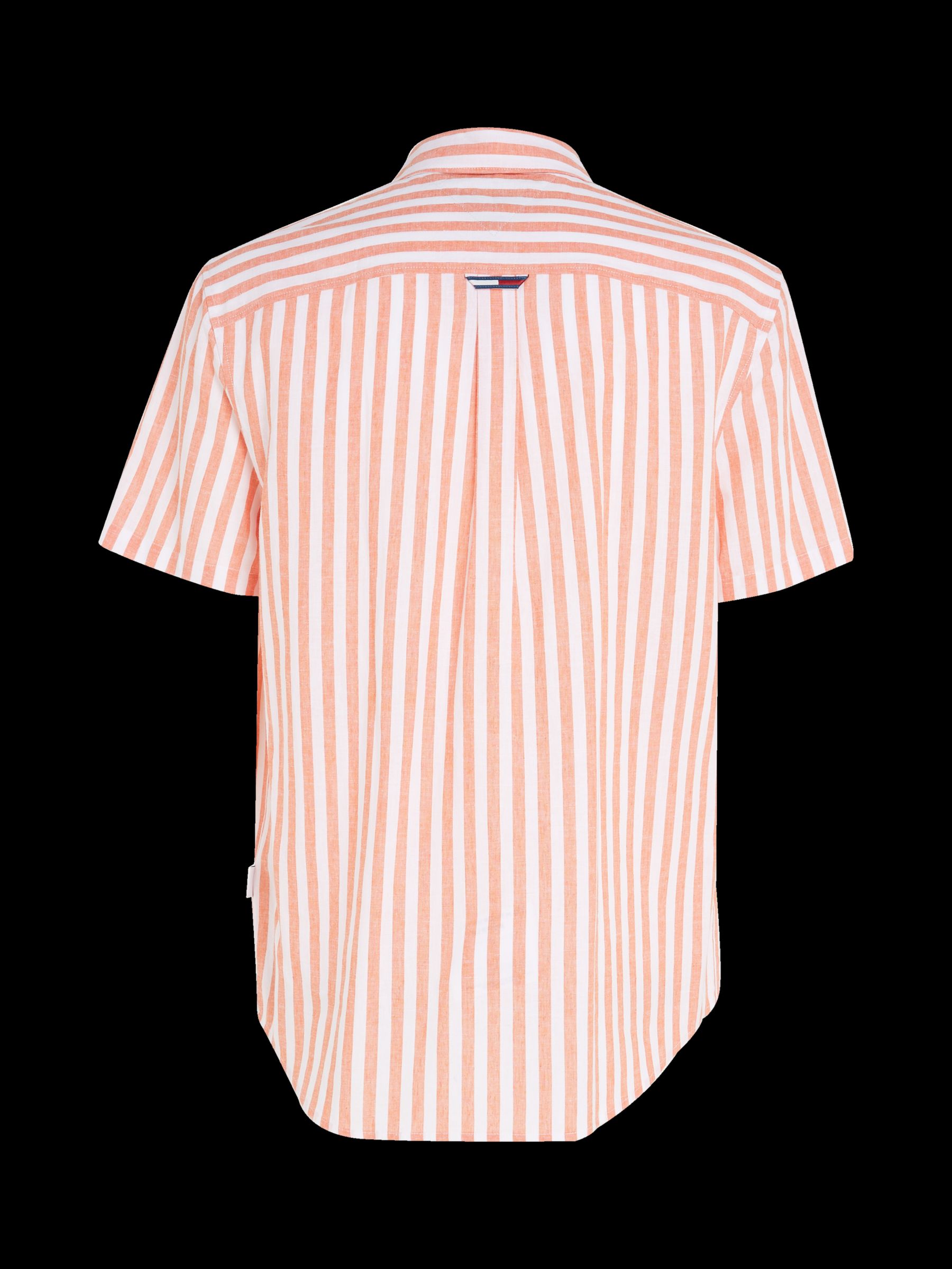 Tommy Hilfiger Relaxed Stripe Shirt, Citrus Orange Stripe, XS