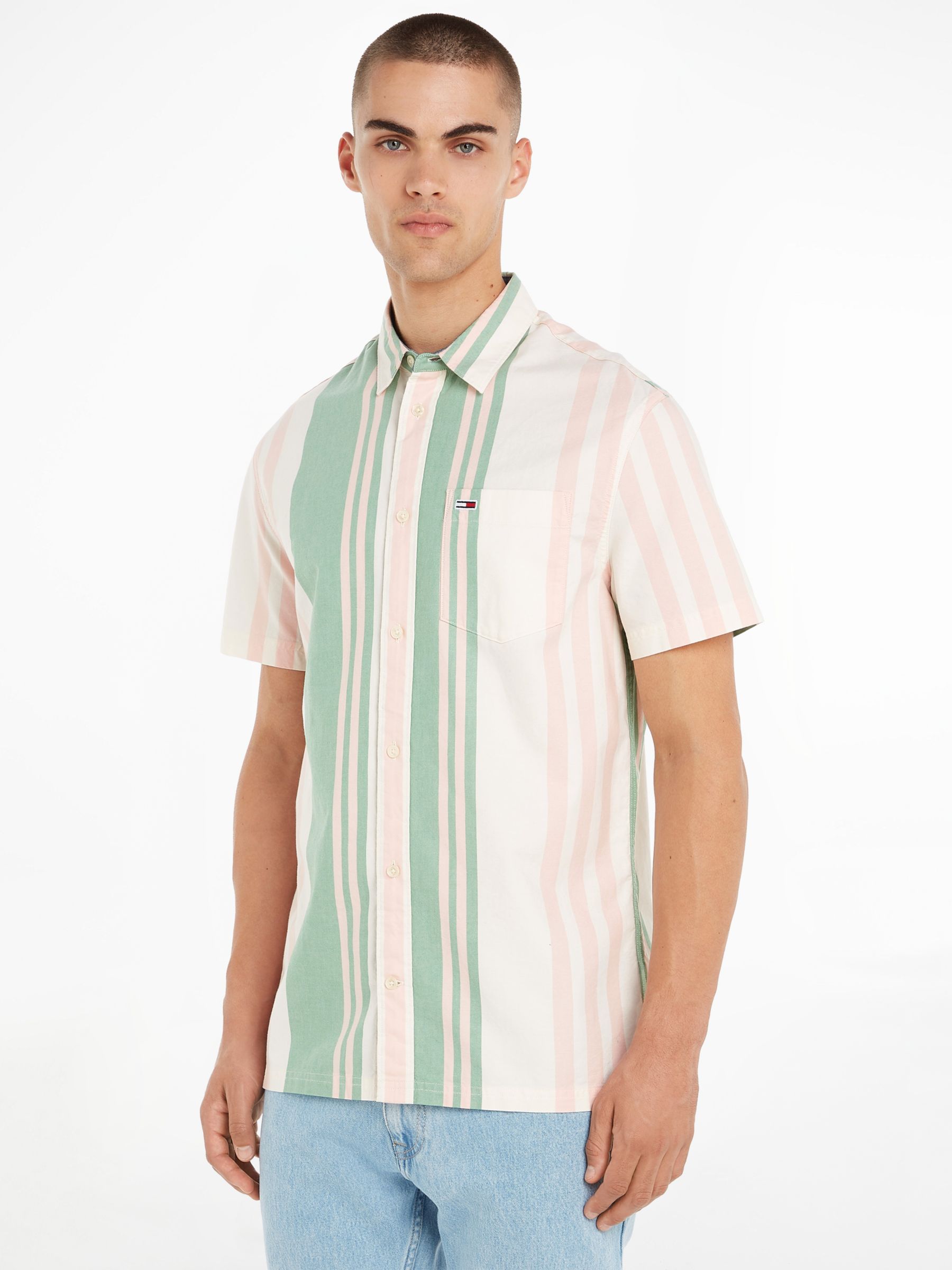 Tommy Hilfiger Bold Stripe Shirt, Green/Multi, XS