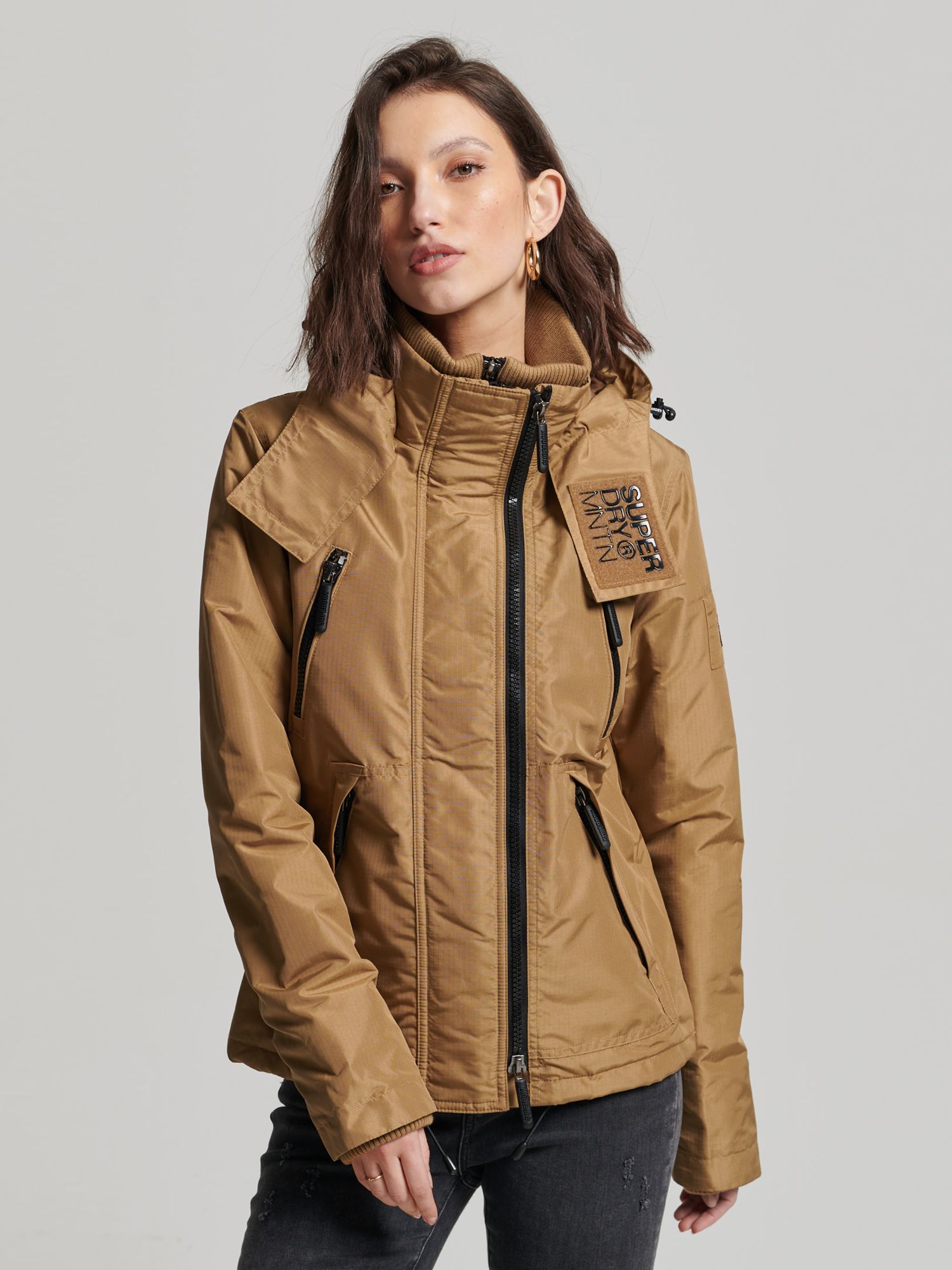 Superdry Mountain SD-Windcheater Jacket, Sandstone Brown, 8