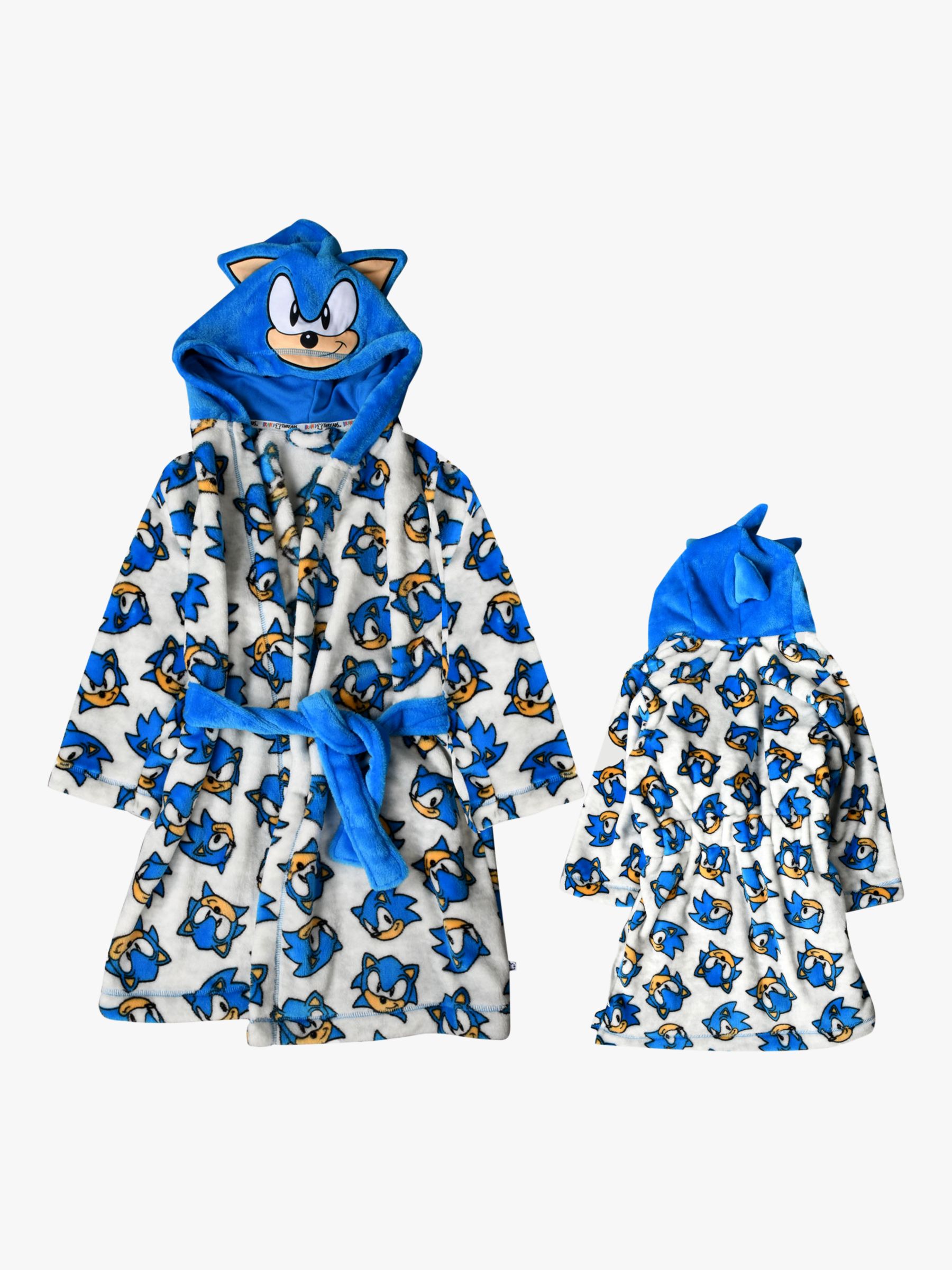 Buy Brand Threads Kids' Sonic The Hedgehog Dressing Gown, Blue/Grey Online at johnlewis.com