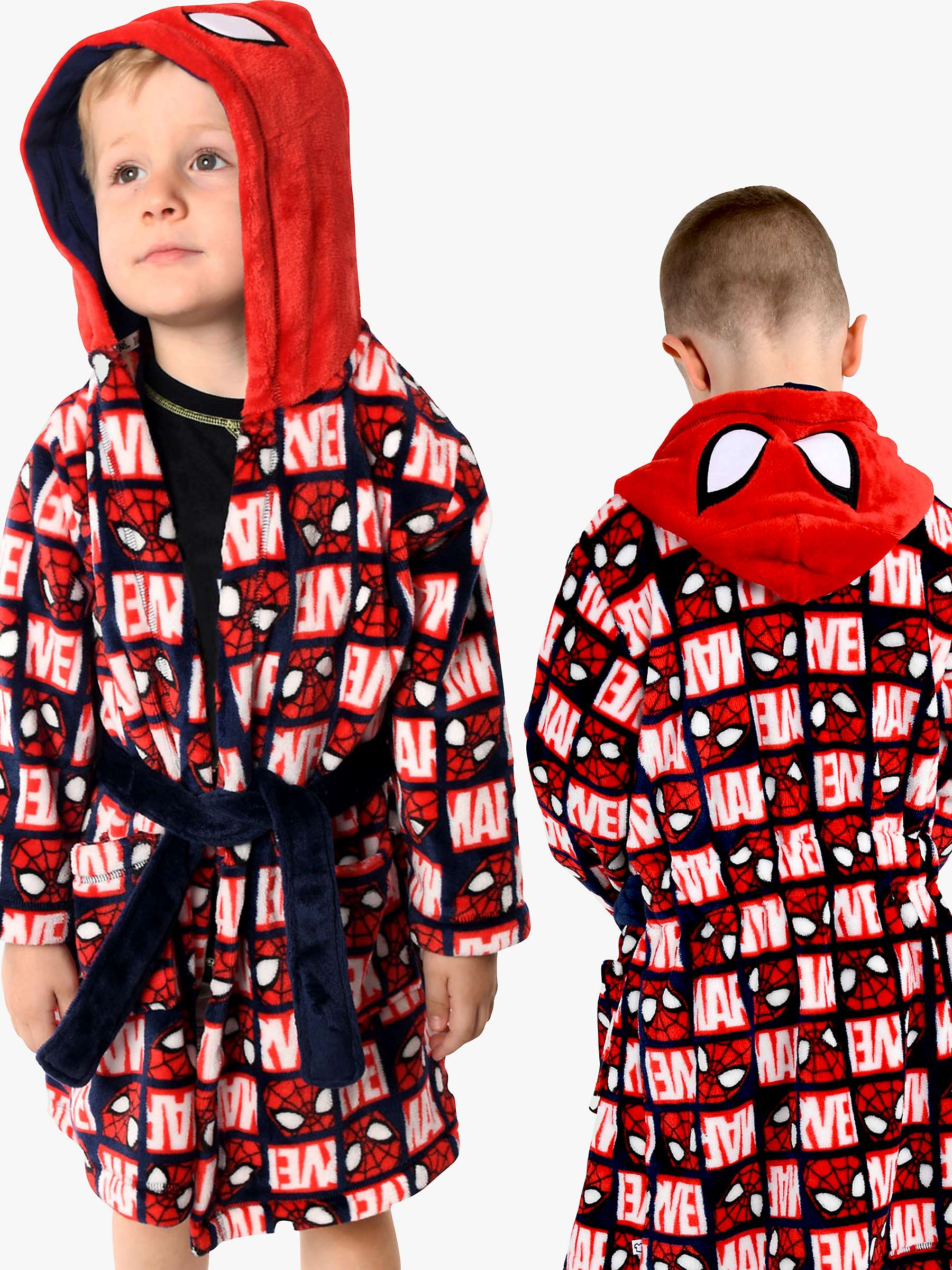 Buy Brand Threads Kids' Spiderman Dressing Gown, Red/Multi Online at johnlewis.com