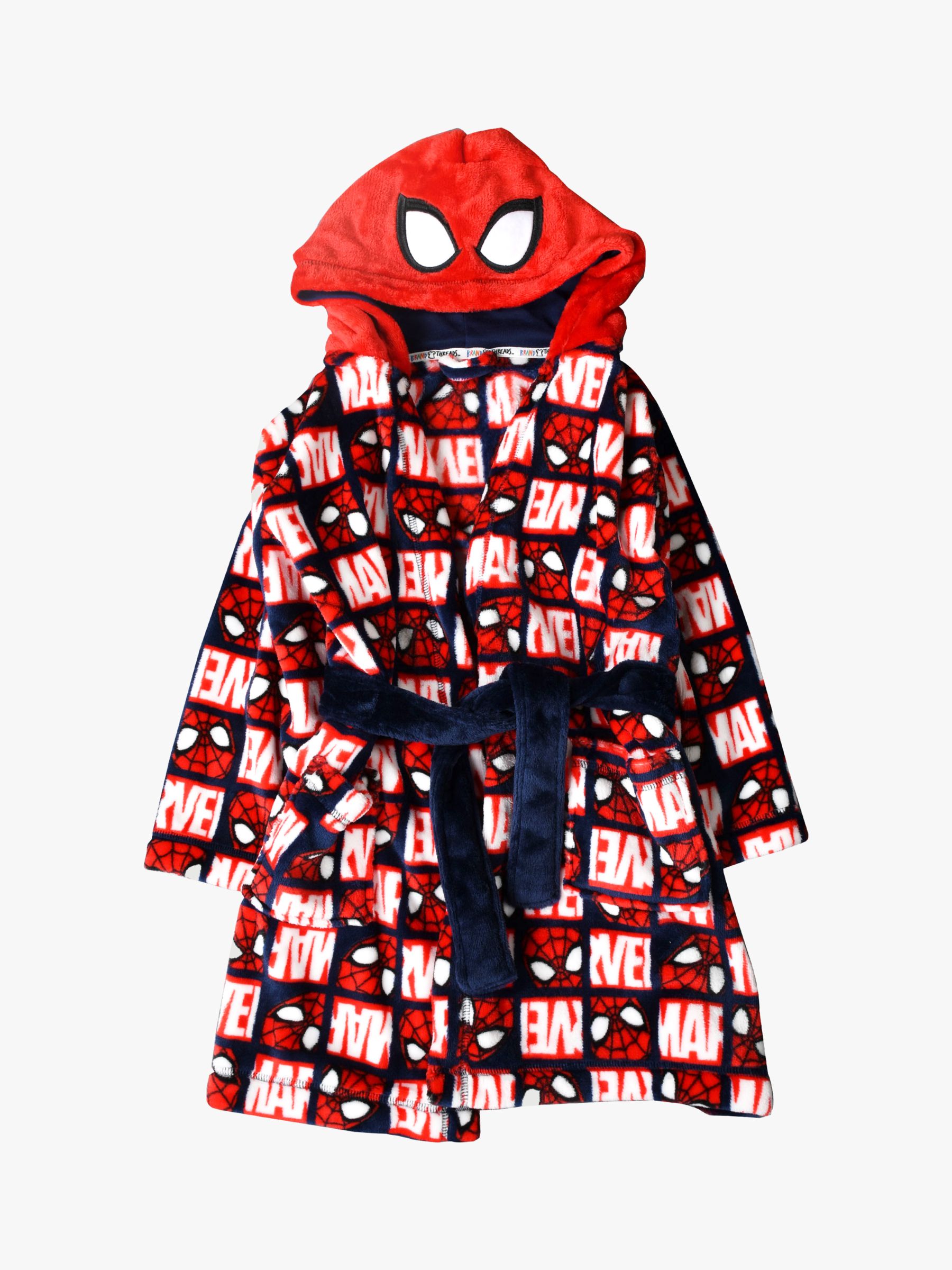 Brand Threads Kids' Spiderman Dressing Gown, Red/Multi at John Lewis &  Partners
