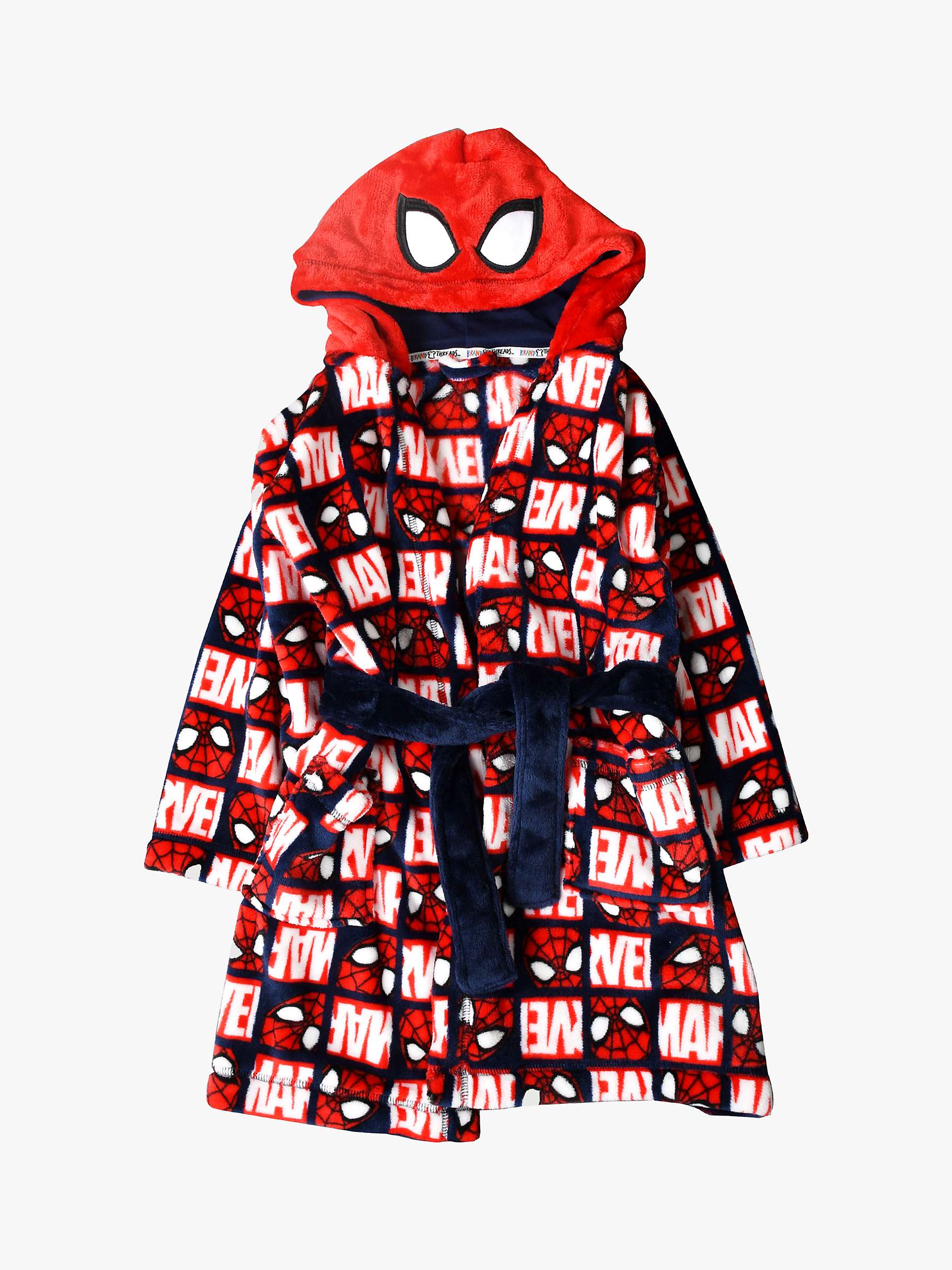Buy Brand Threads Kids' Spiderman Dressing Gown, Red/Multi Online at johnlewis.com