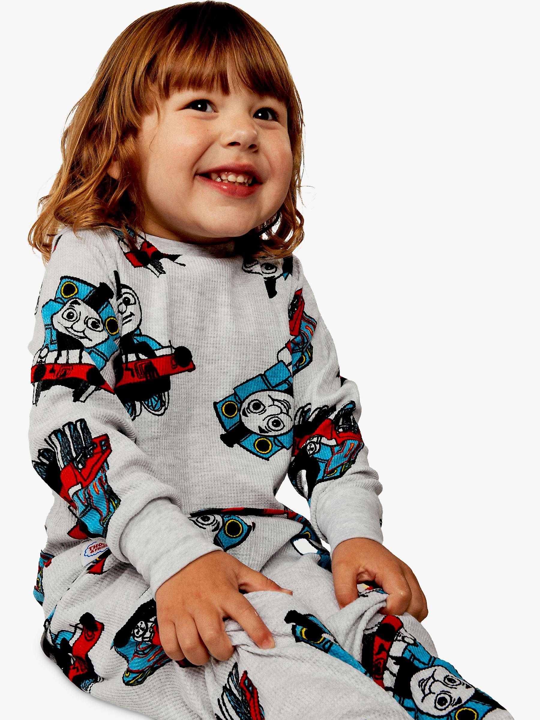 Buy Brand Threads Kids' Thomas the Tank Engine Pyjama Set, Grey Online at johnlewis.com