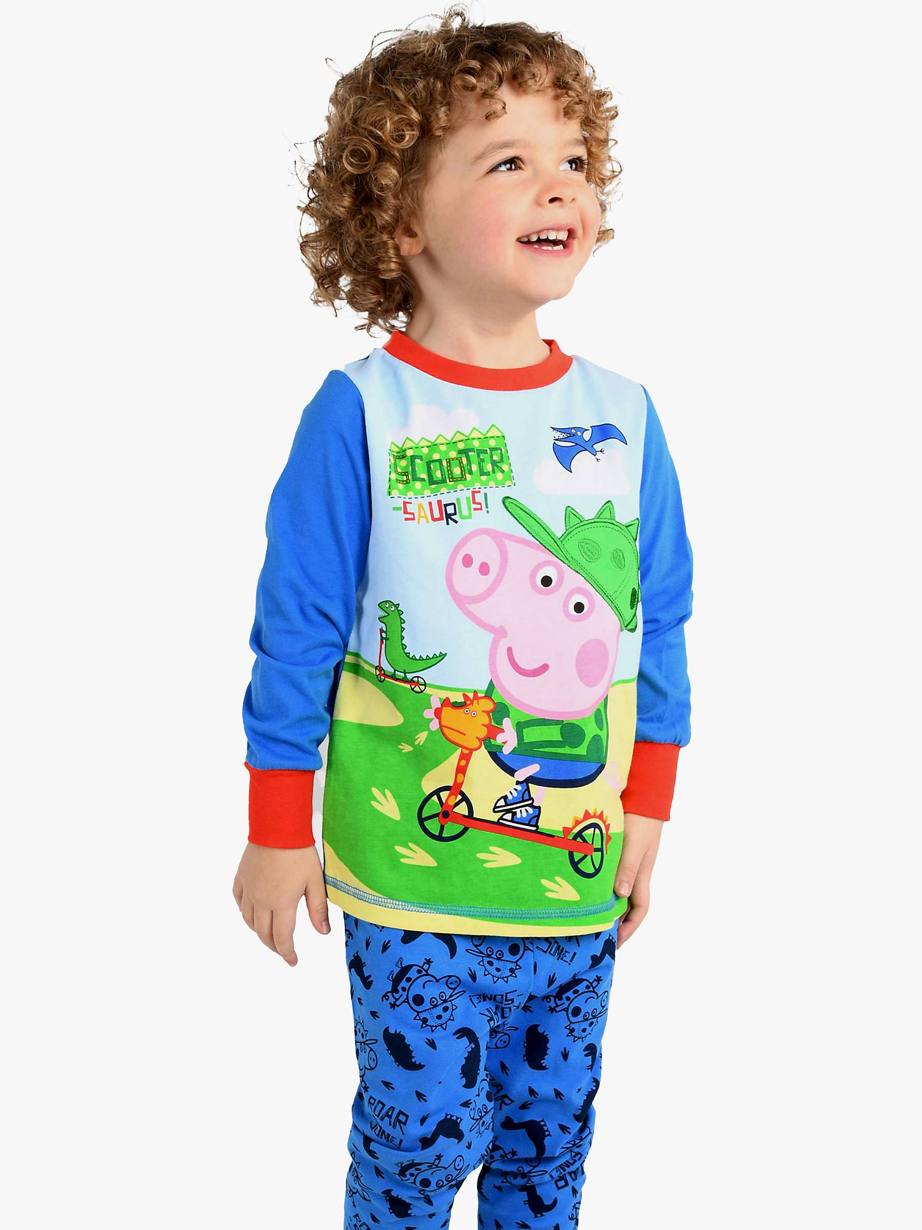 Buy Brand Threads Kids' George Pyjama Sets, Blue Online at johnlewis.com