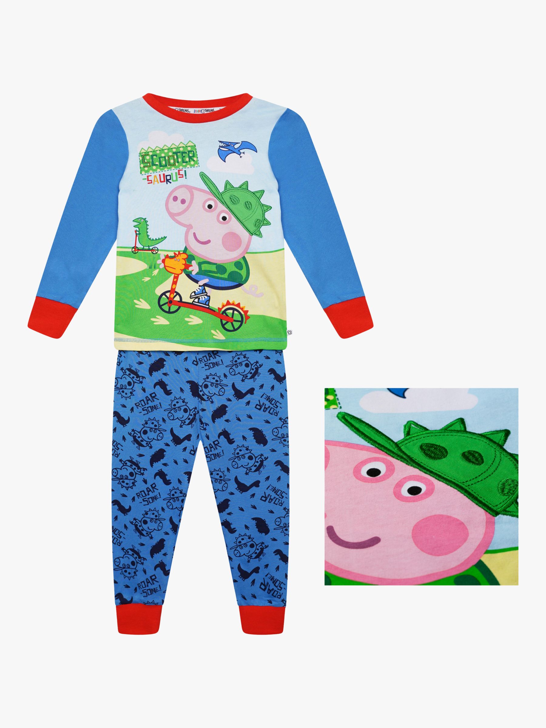 Buy Brand Threads Kids' George Pyjama Sets, Blue Online at johnlewis.com