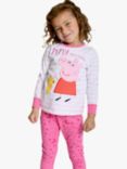 Brand Threads Kids' Peppa Pig Pyjama Set, Pink