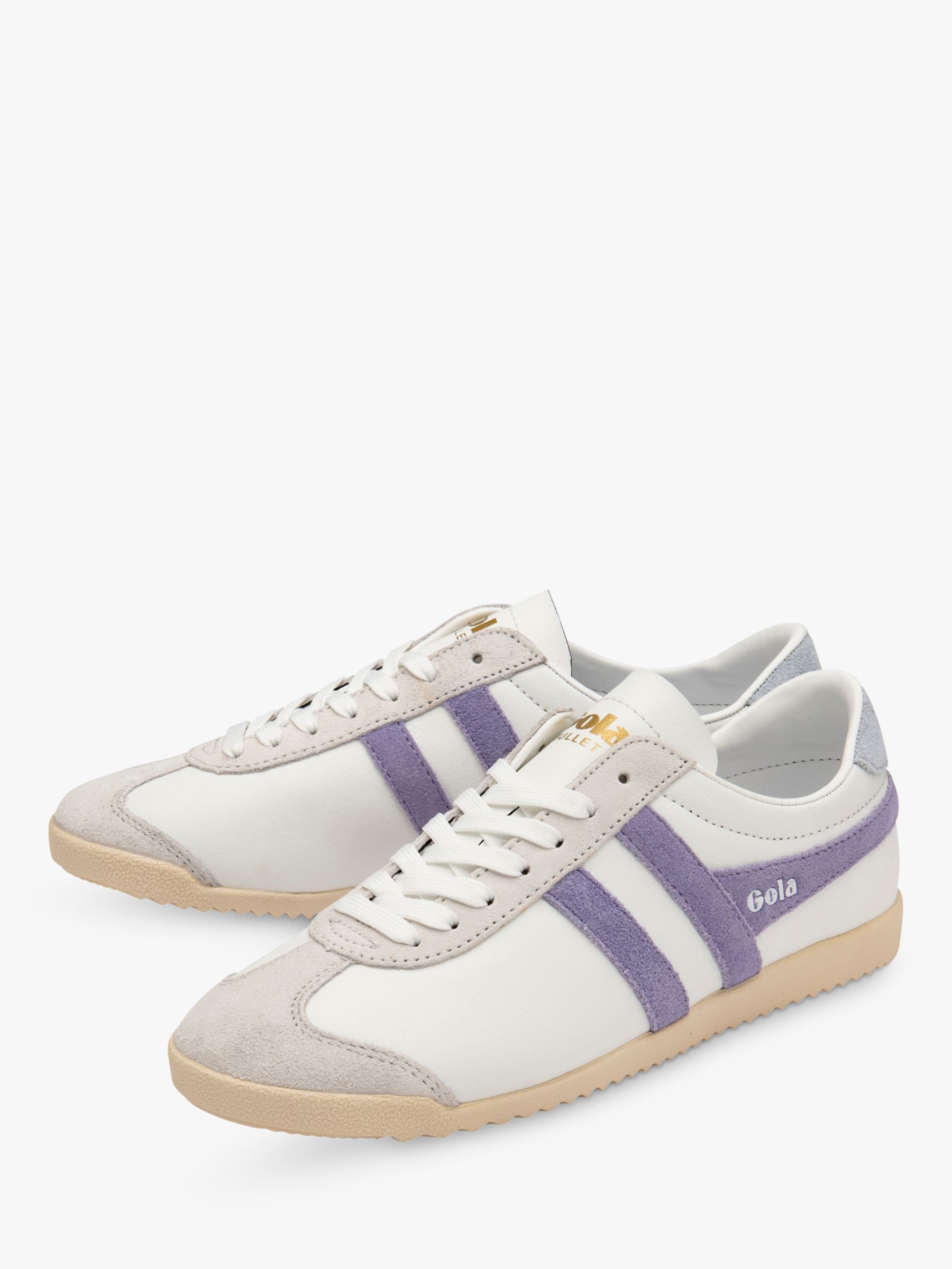 Gola Classics Bullet Blaze Lace Up Trainers, White/Lavender, 3