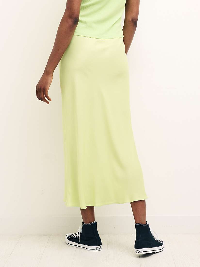 Nobody's Child Mila Plain Satin Skirt, Green at John Lewis & Partners