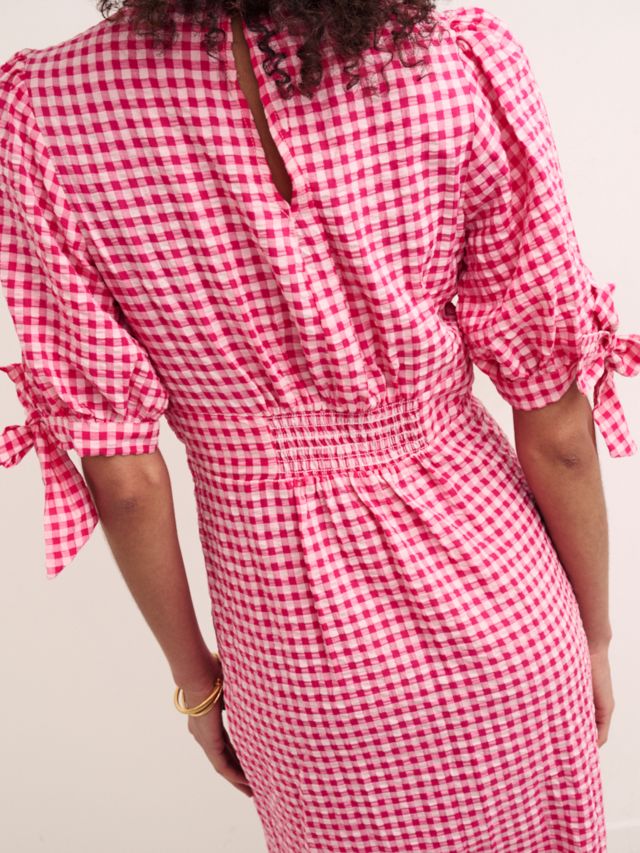 Nobody's Child Esme Gingham Midi Dress, Pink, 6