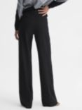 Reiss Joanne Wide Leg Trousers, Black