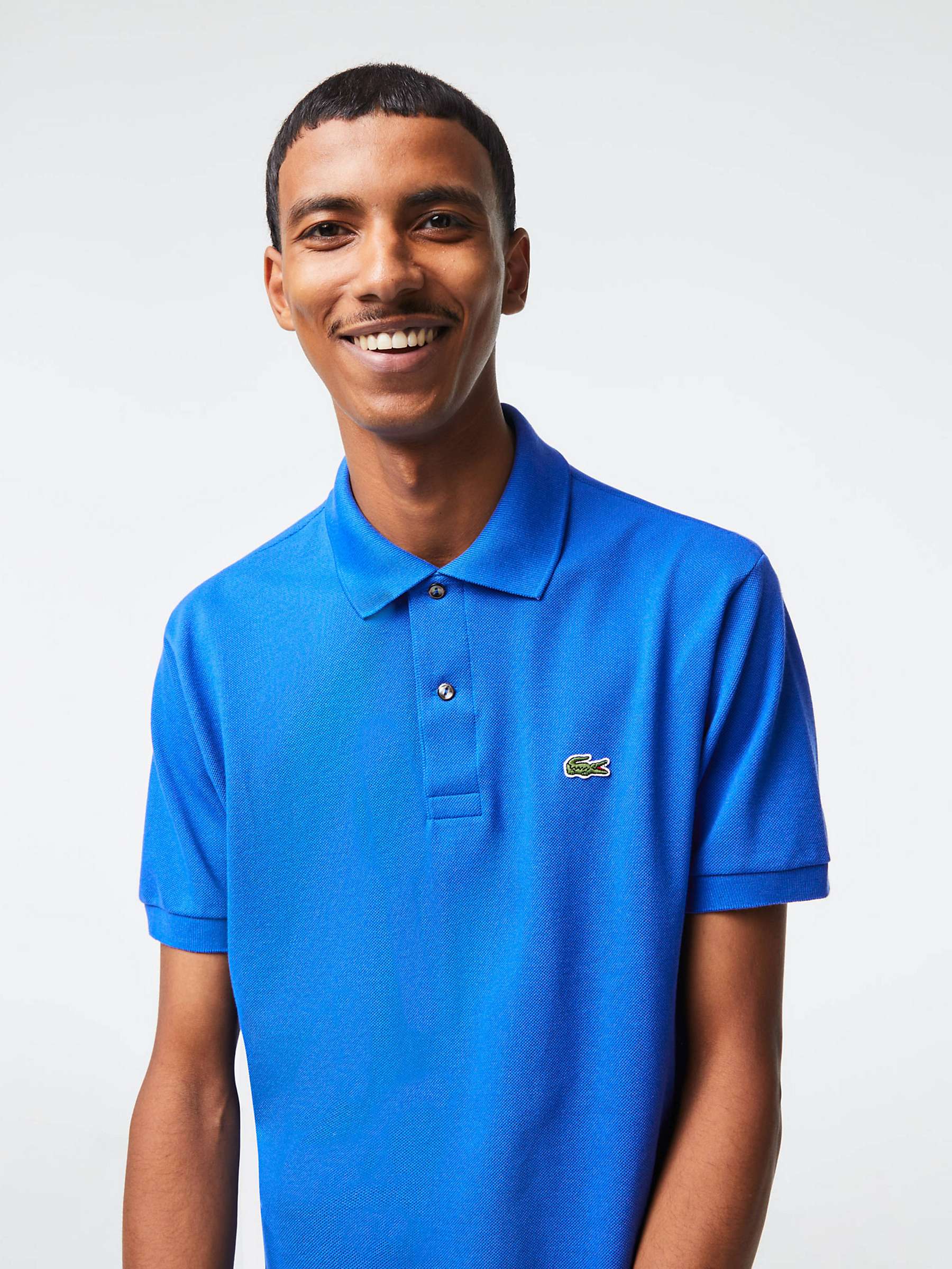 Lacoste L.12.12 Regular Short Sleeve Polo Shirt, Blue at John Lewis Partners