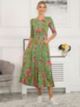 Jolie Moi Kimberley Floral Maxi Dress, Green Floral, Green Floral