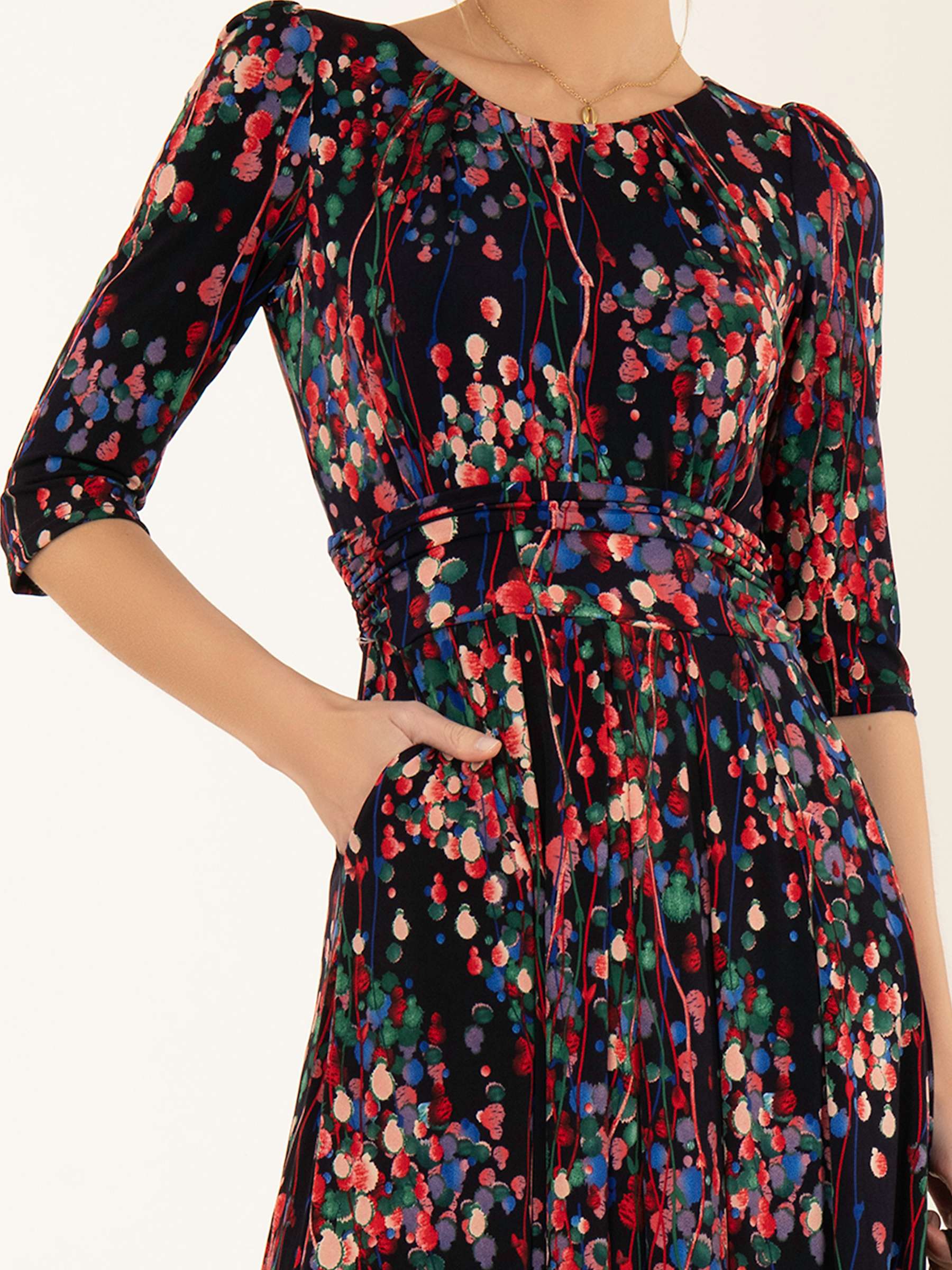 Buy Jolie Moi Pauline Abstract Print Dress, Navy Multi Online at johnlewis.com