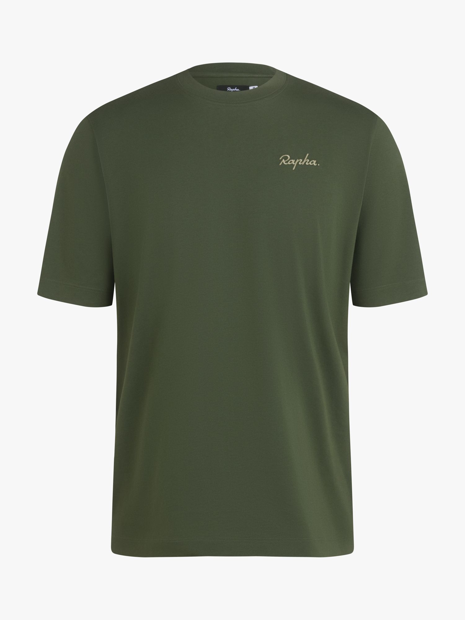 Rapha Logo T-Shirt, Deep Olive at John Lewis & Partners