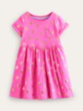 Mini Boden Kids' Fun Jersey Short Sleeve Dress, Tickled Pink