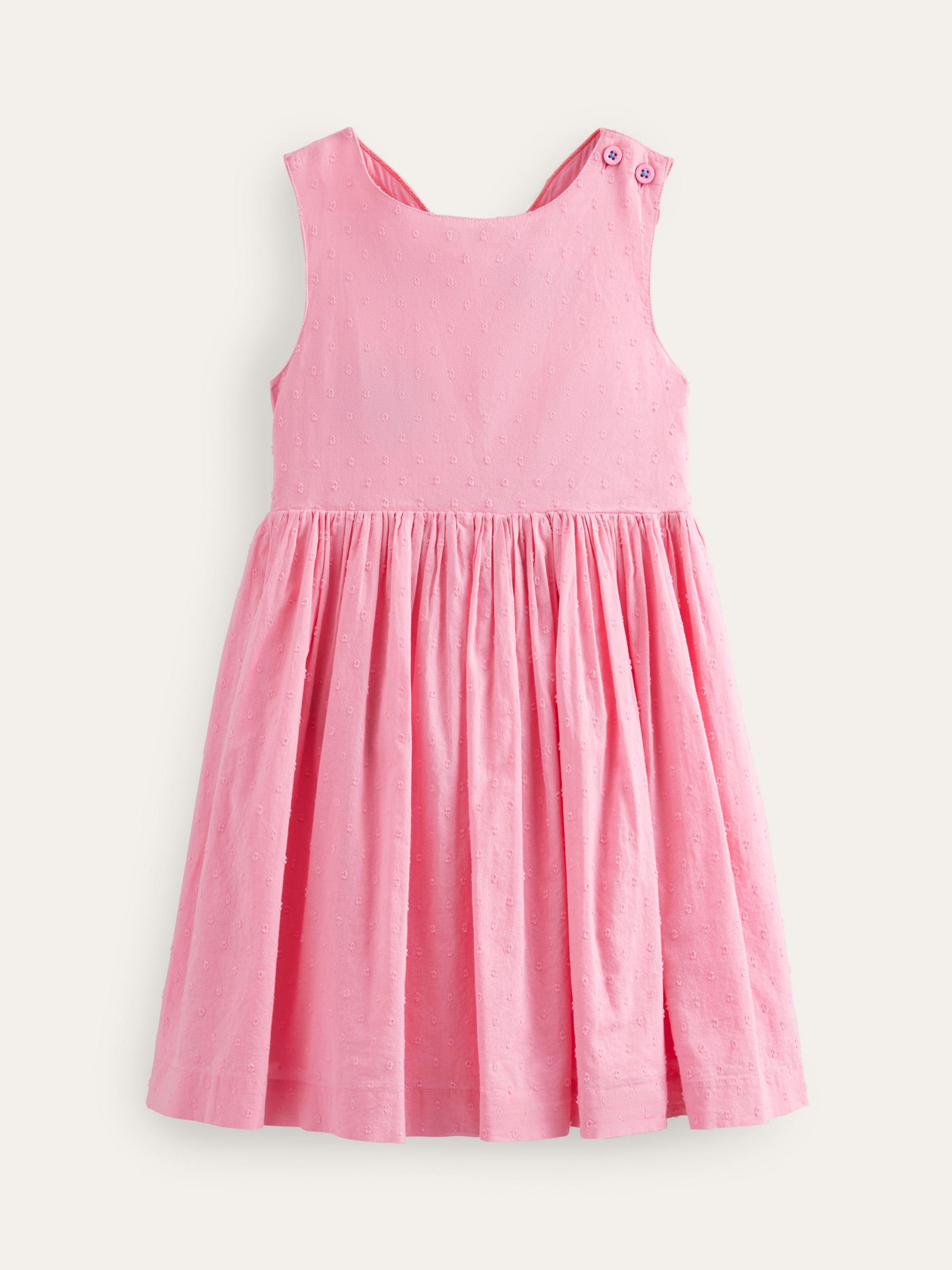 Mini Boden Kids' Butterfly Back Dress, Pink Lemonade