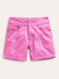 Mini Boden Kids' High Waisted Denim Shorts, Tickled Pink