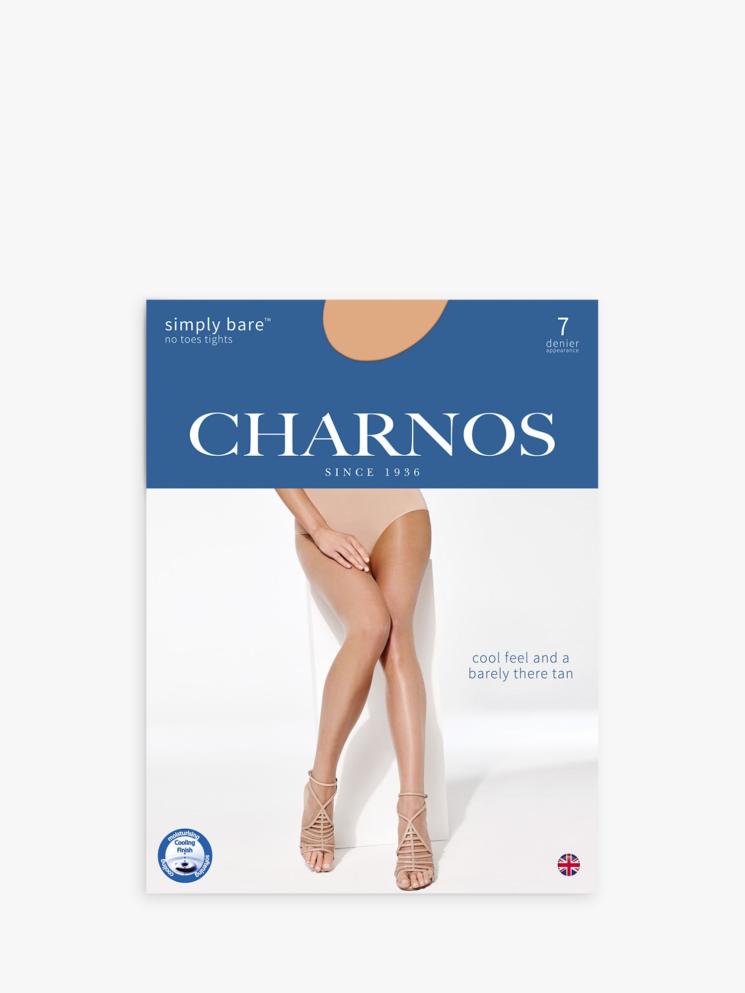 Charnos 7 Denier Footless Tights, Neutral at John Lewis & Partners