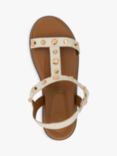 Dune Laurels Studded Leather Sandals, Ecru
