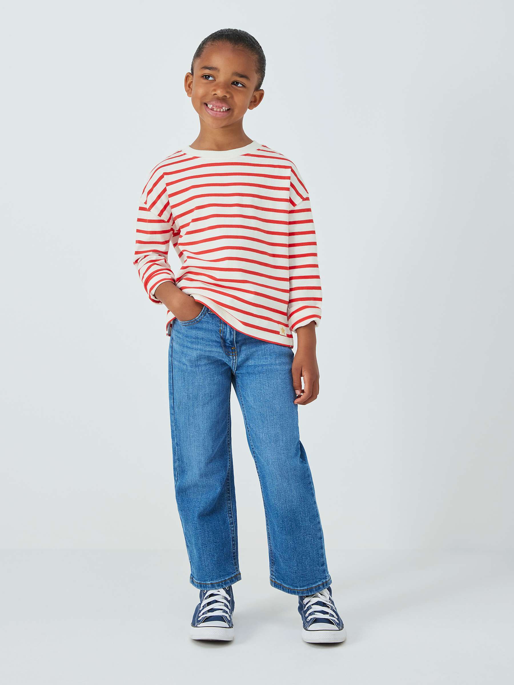 Buy John Lewis Kids' Breton Stripe Jersey Top Online at johnlewis.com