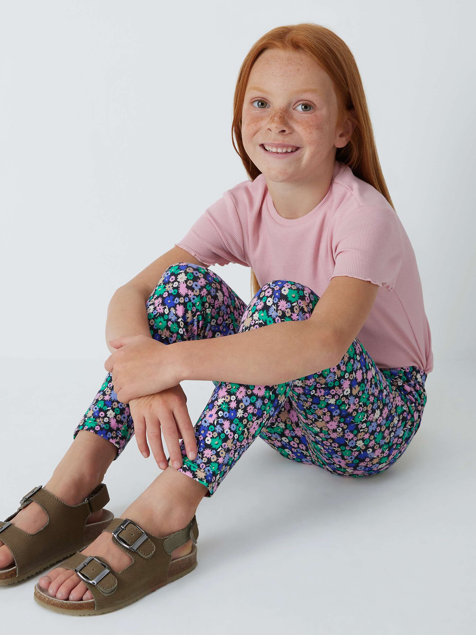 Buy John Lewis Kids' Ditsy Floral Leggings, Multi Online at johnlewis.com
