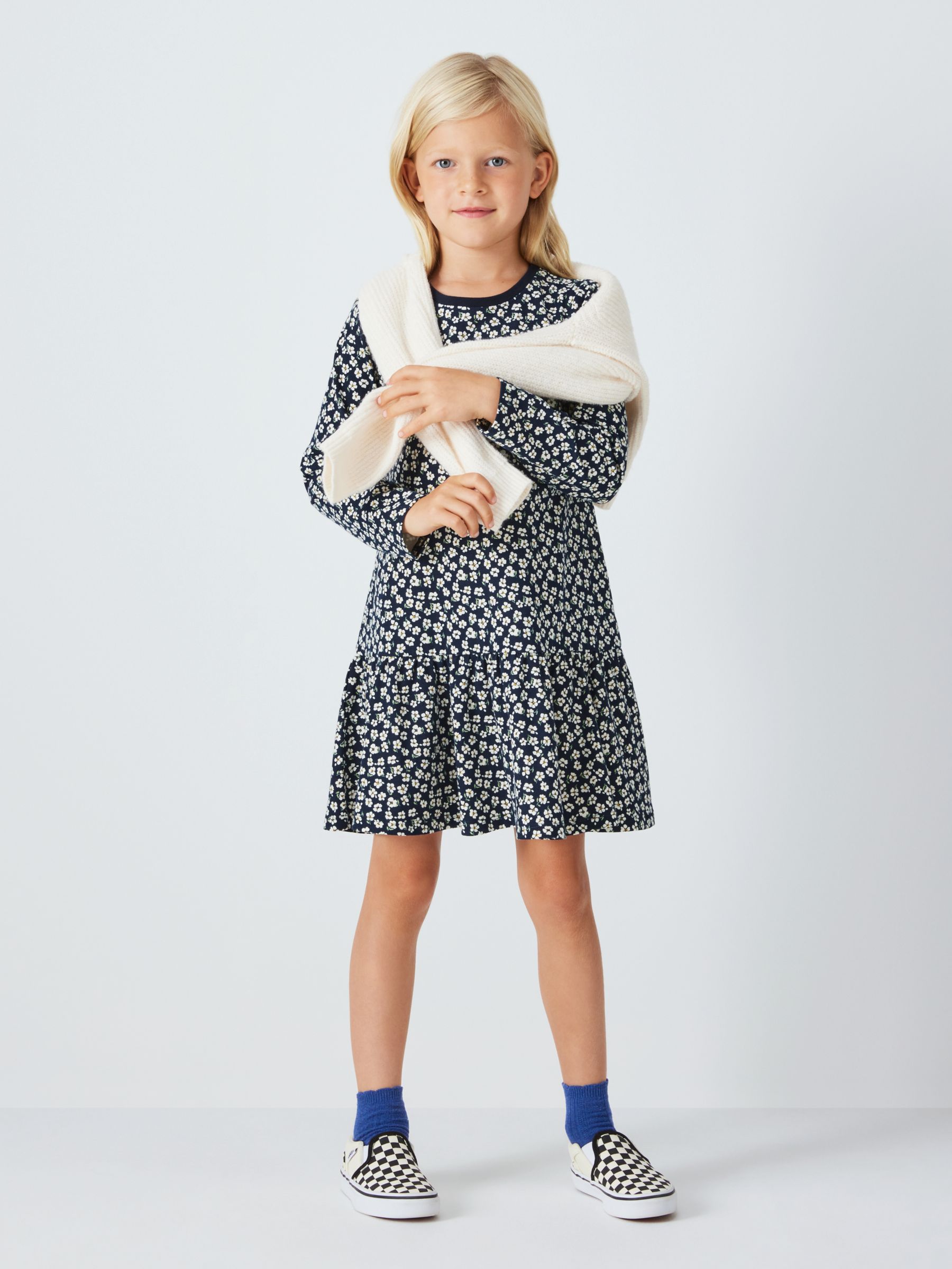 Buy John Lewis Kids' Jersey Floral Mini Dress Online at johnlewis.com