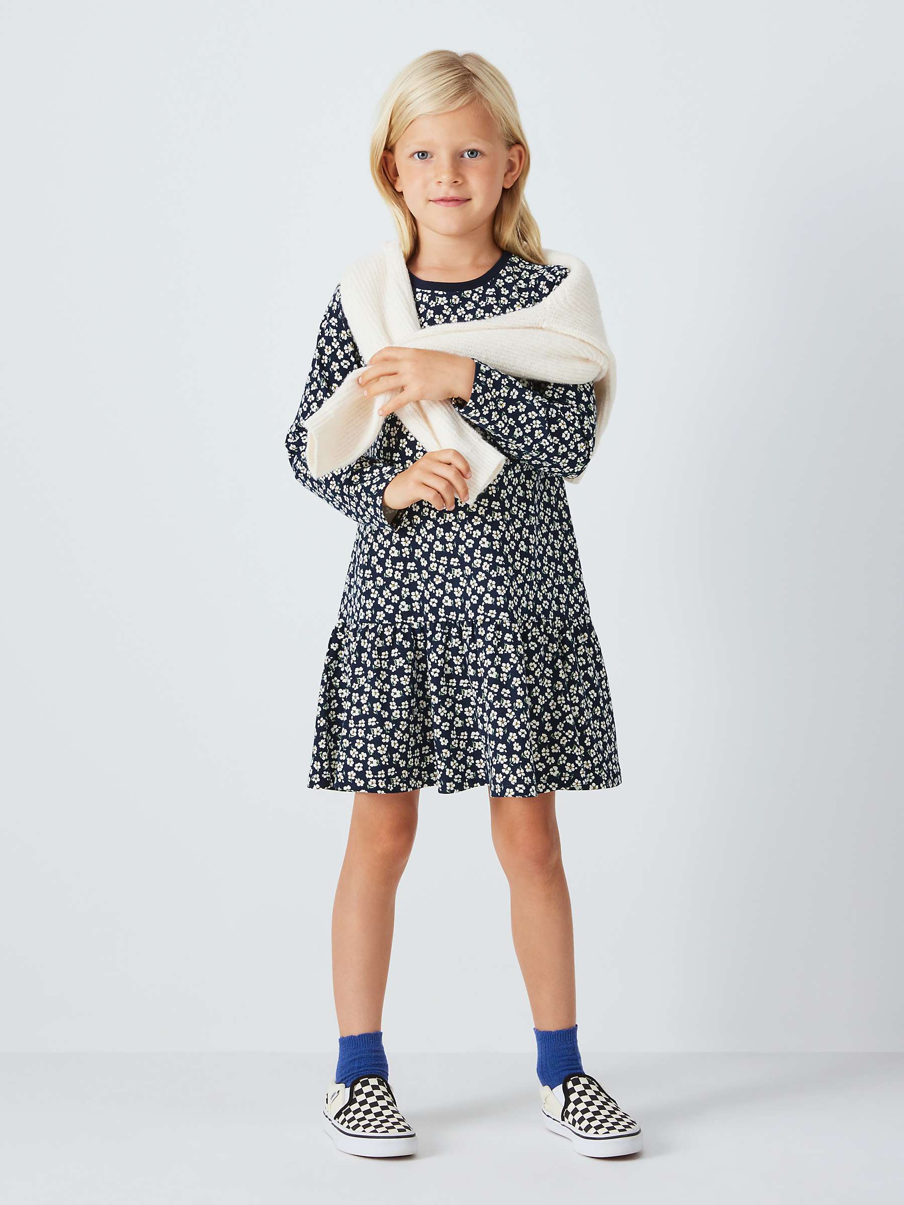 Buy John Lewis Kids' Jersey Floral Mini Dress Online at johnlewis.com