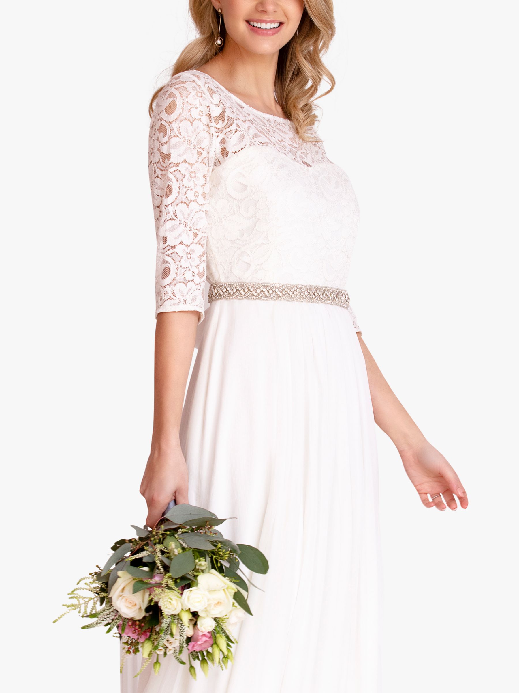 Buy Alie Street Opal Silk Wedding Gown, Ivory Online at johnlewis.com