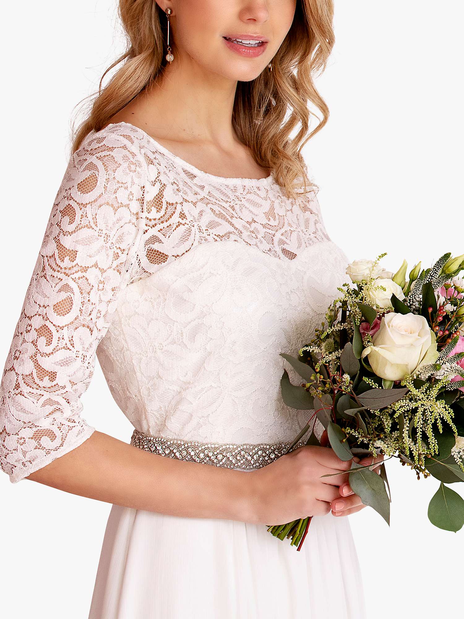 Buy Alie Street Opal Silk Wedding Gown, Ivory Online at johnlewis.com