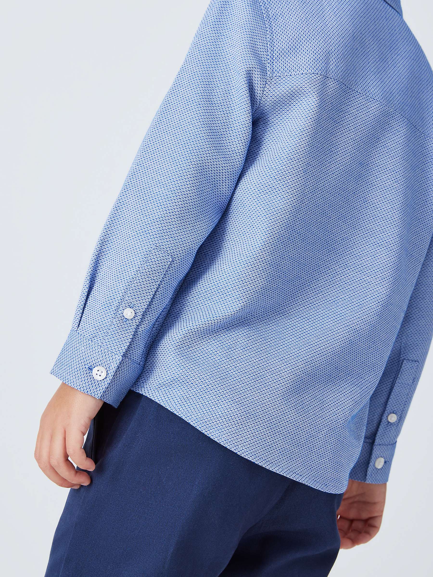 Buy John Lewis Heirloom Collection Kids' Textured Cotton Blend Shirt, Blue Online at johnlewis.com