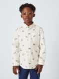 John Lewis Heirloom Collection Kids' Fox Long Sleeve Shirt, Gardenia