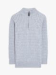 John Lewis Heirloom Collection Kids' Cable Knit Half Zip Jumper