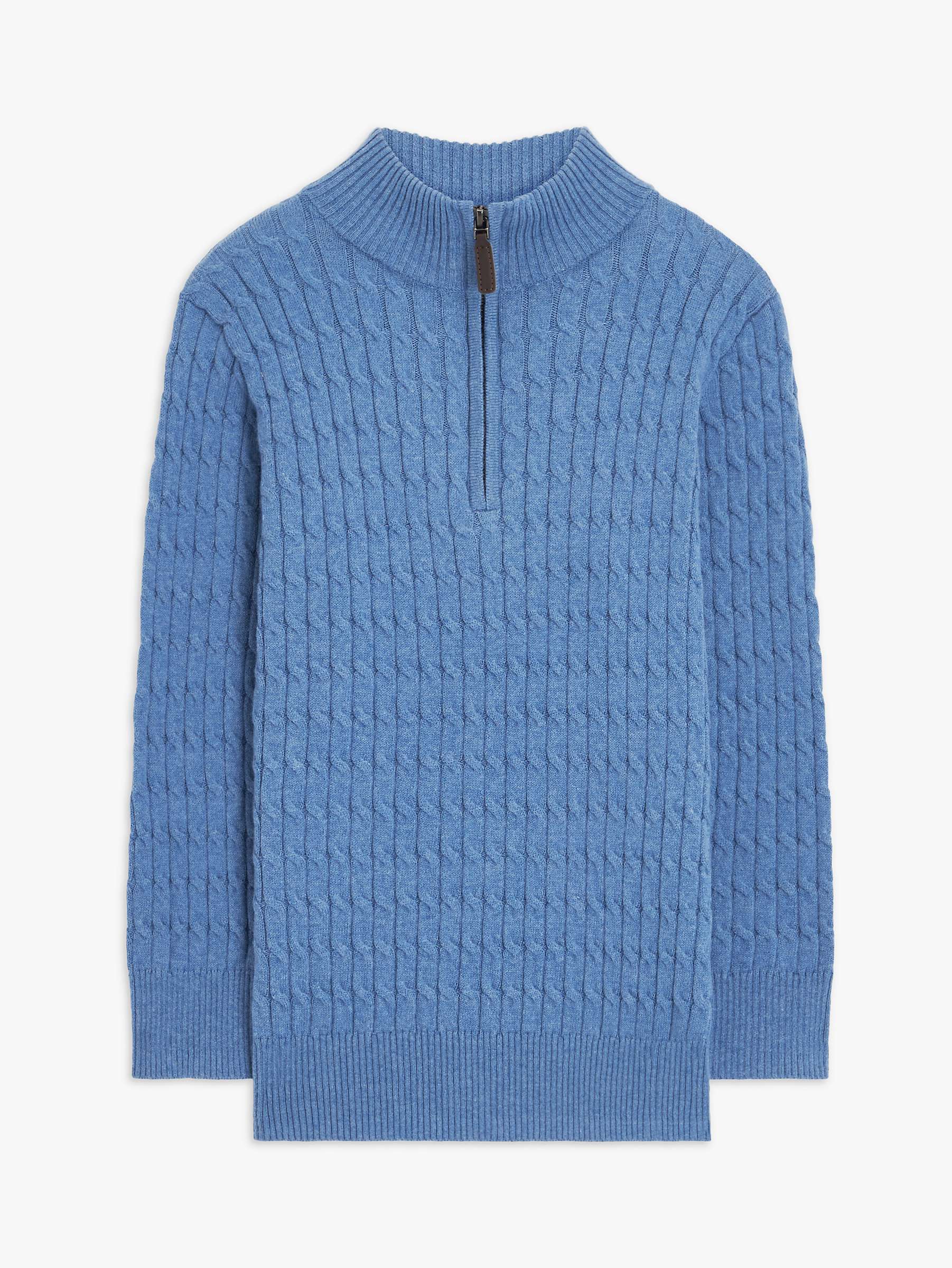 Buy John Lewis Heirloom Collection Kids' Cable Knit Half Zip Jumper Online at johnlewis.com