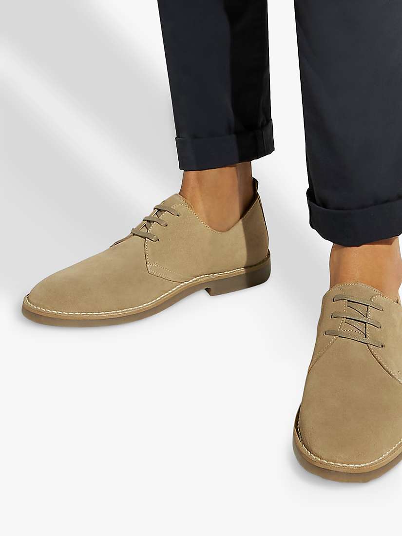 Buy Dune Brooked Suede Chukka Shoes, Stone Online at johnlewis.com