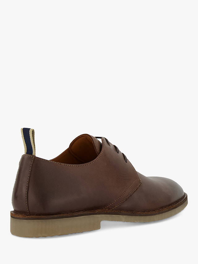 Dune Brooked Leather Chukka Shoes, Brown-leather