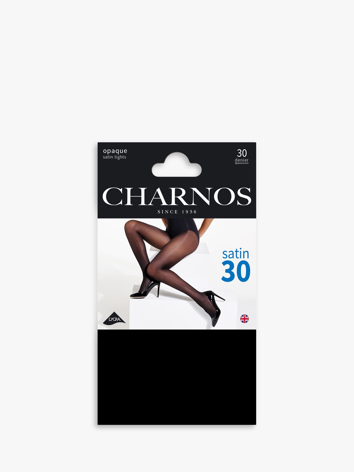 Charnos 30 Denier Sheer Tights, Black at John Lewis & Partners