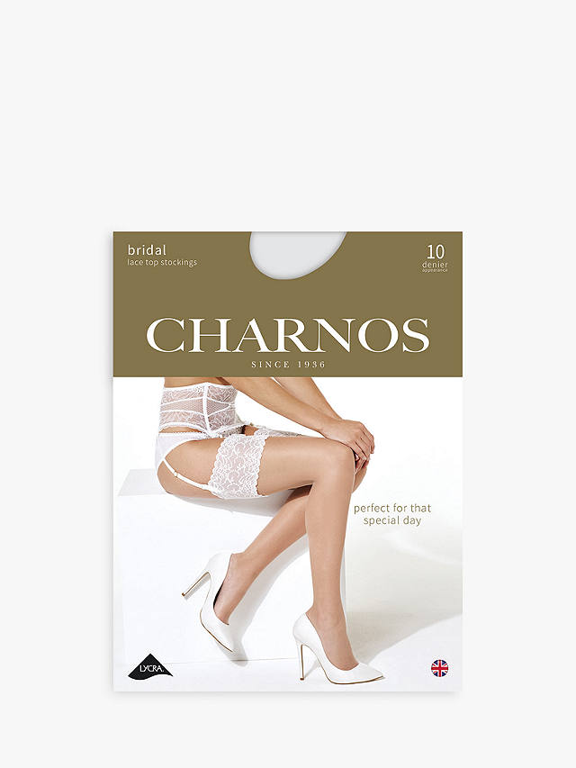 Charnos 10 Denier Bridal Lace Stockings, Ivory