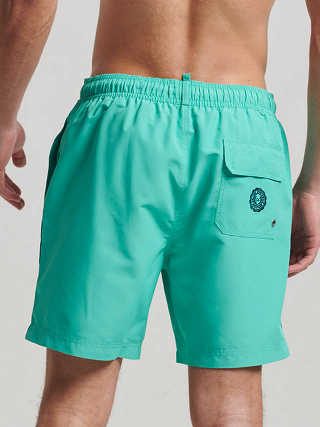 Superdry Polo Swim Shorts, Tropical Green