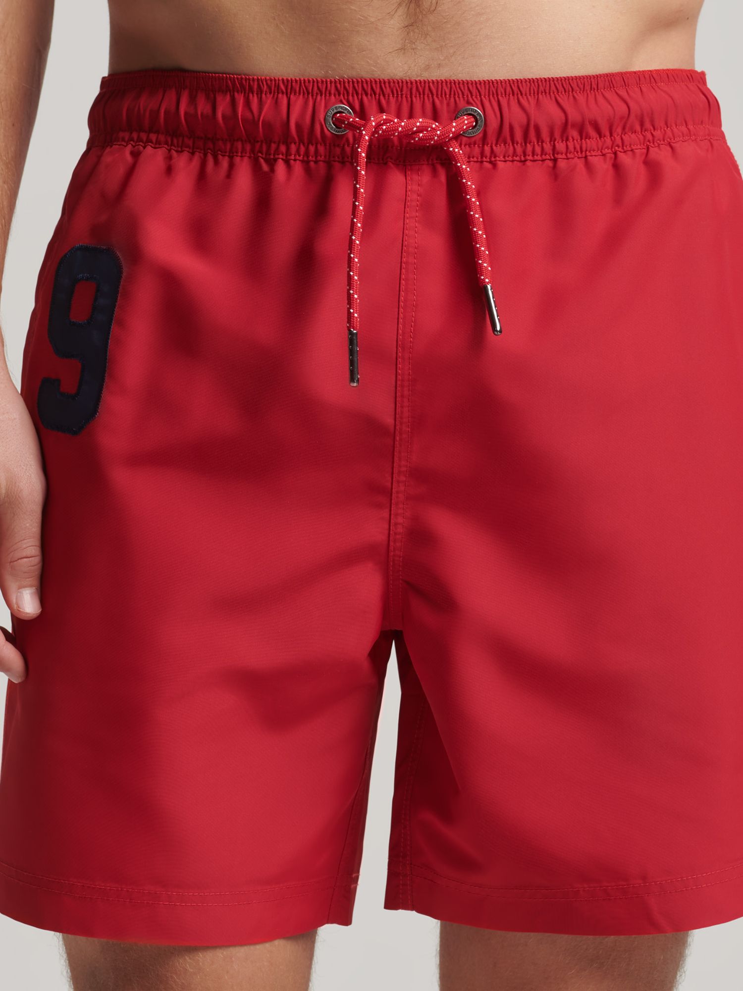 Superdry Polo Swim Shorts, Rouge Red at John Lewis & Partners