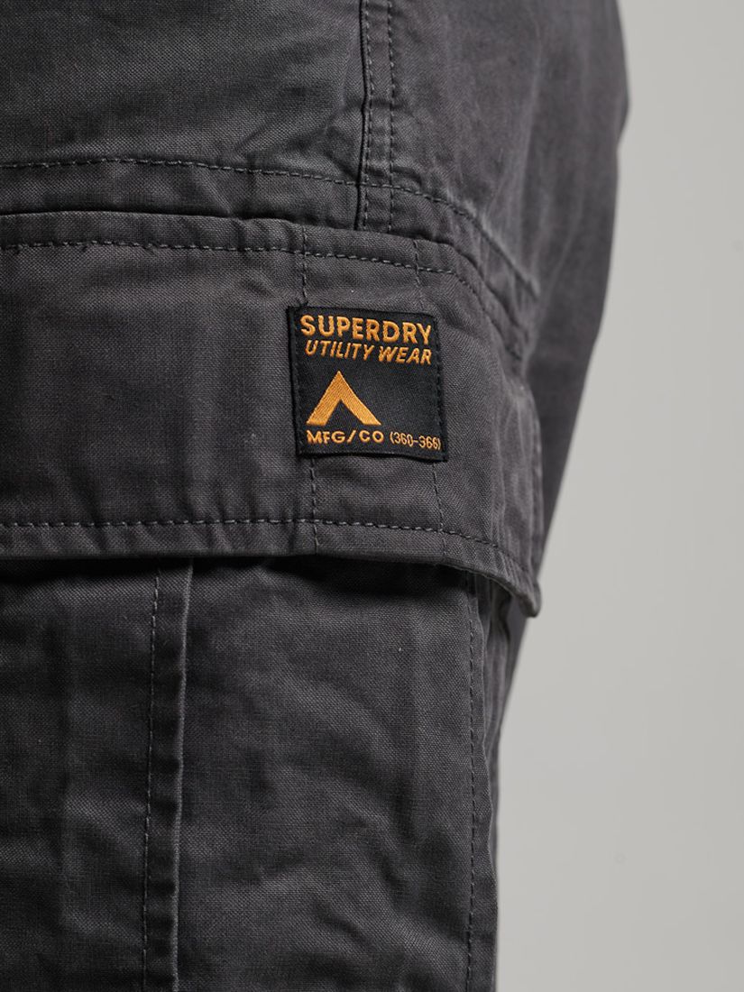 Superdry Heavy Cargo Shorts, Washed Black, 34R