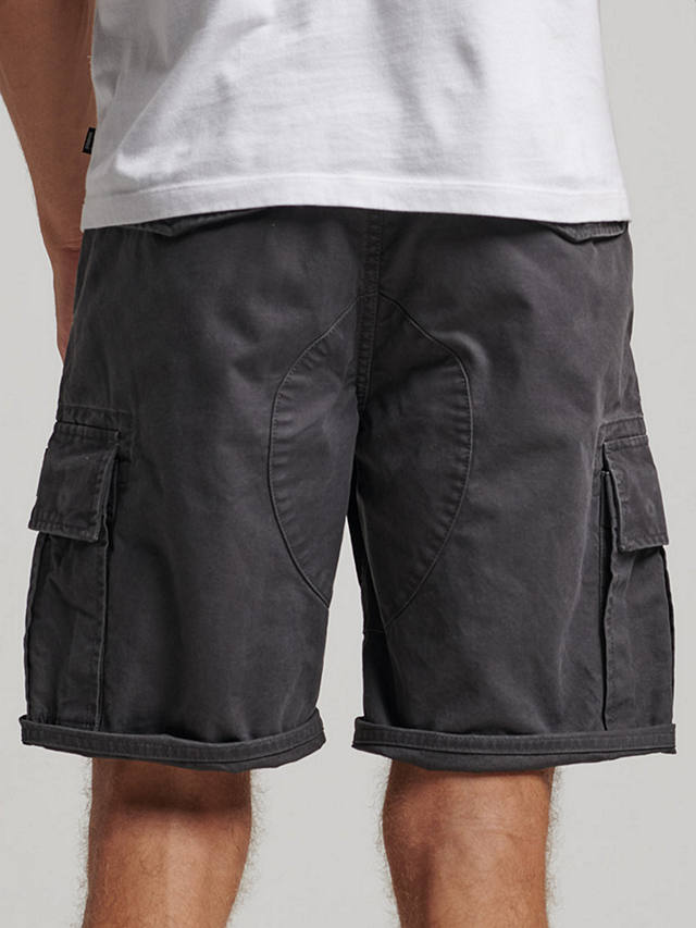 Superdry Heavy Cargo Shorts, Washed Black