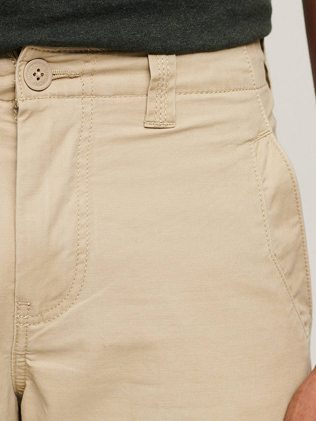 Superdry Organic Cotton Core Cargo Shorts, Stone Wash