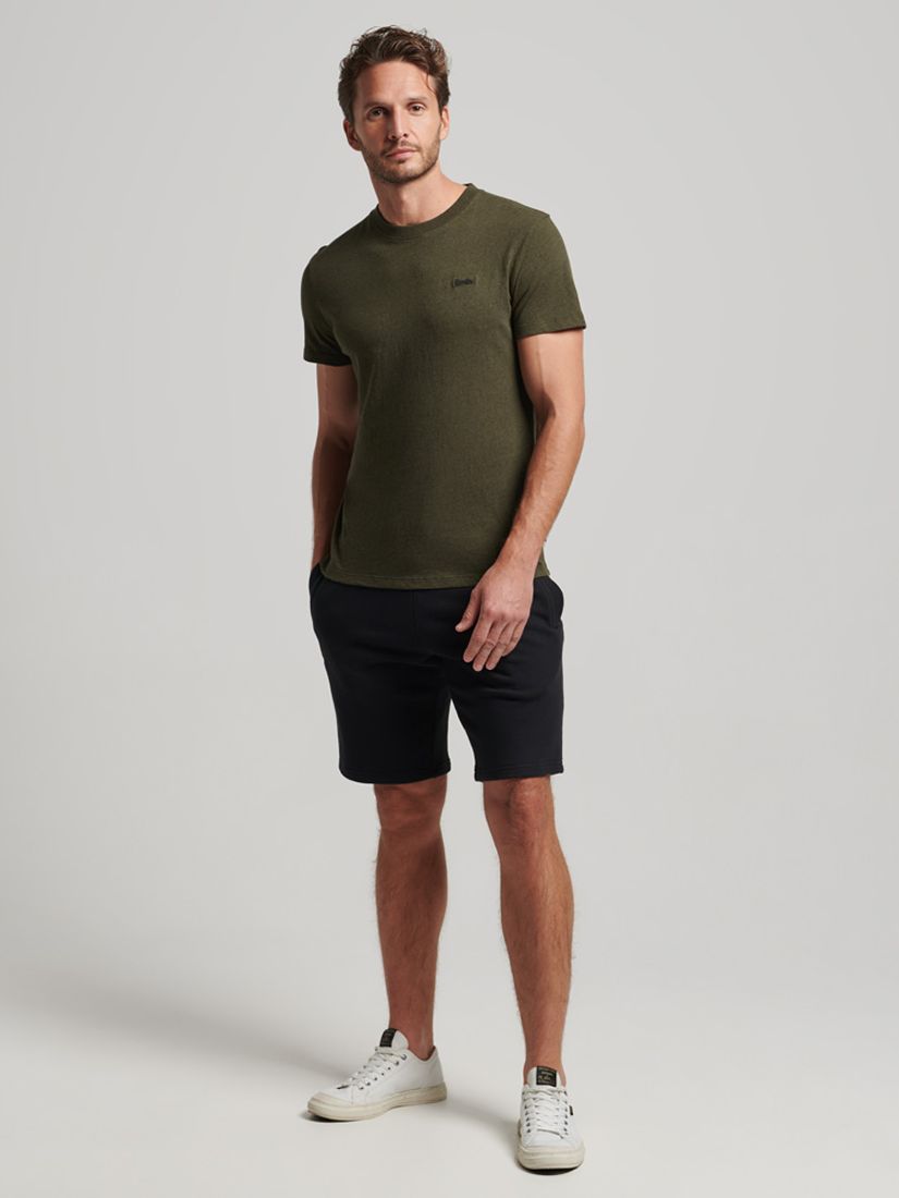 Men's Organic Cotton Vintage Logo Jersey Shorts in Glacier Grey