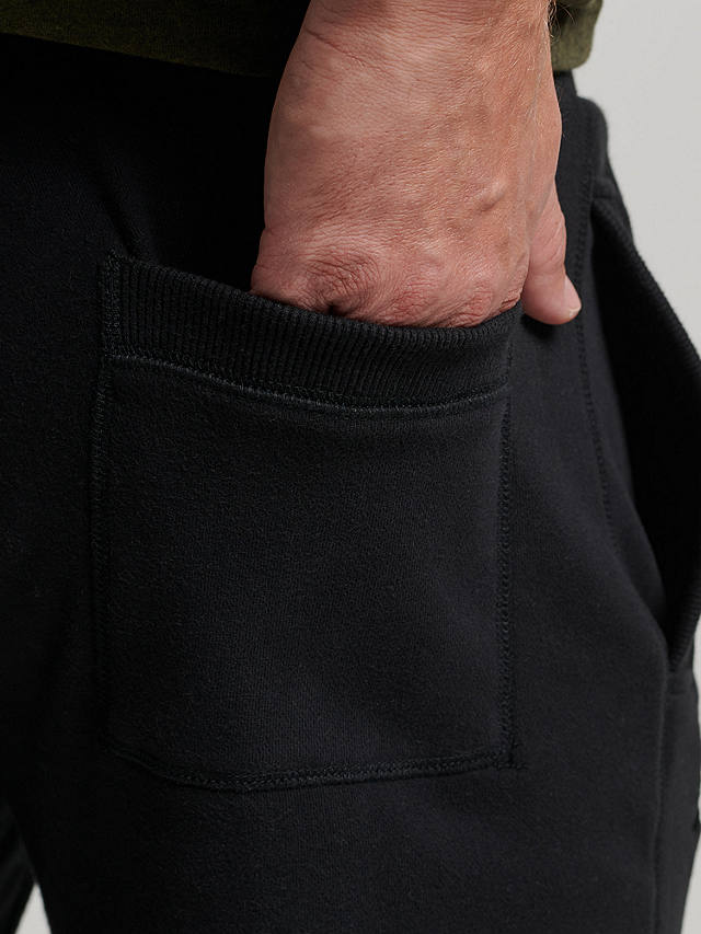 Superdry Vintage Logo Embroidered Jersey Shorts, Black