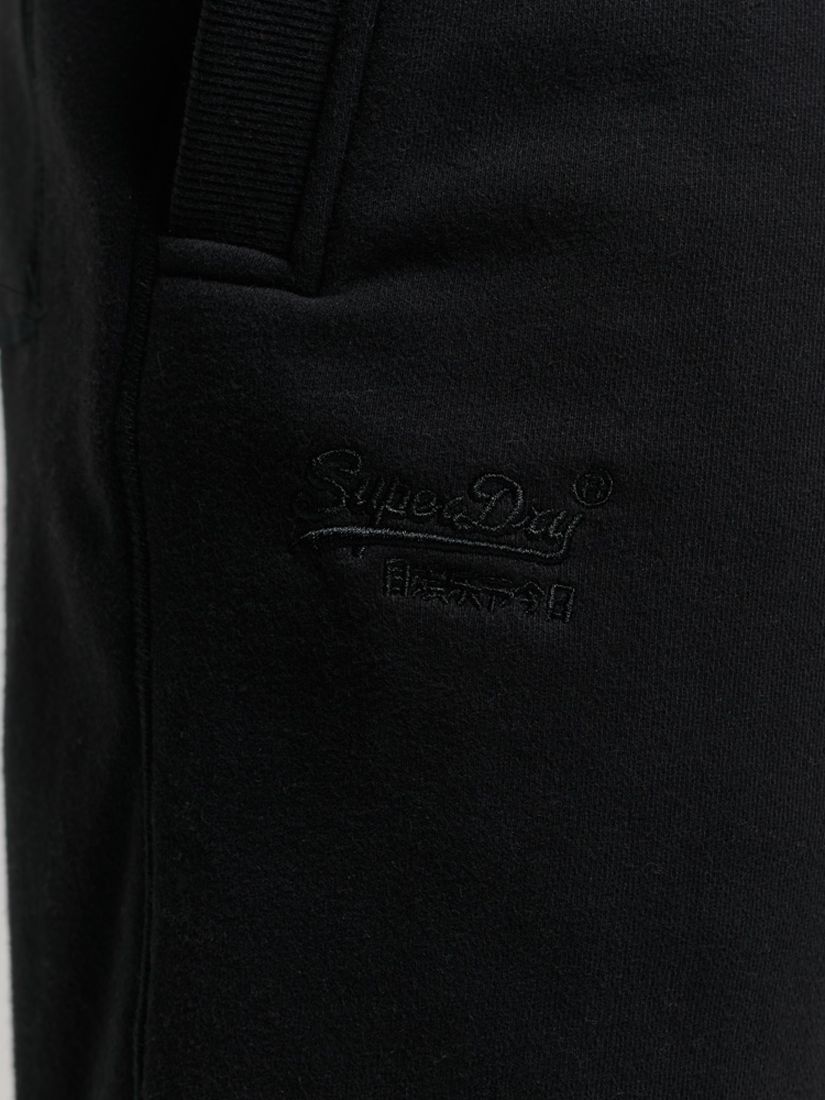 Superdry Vintage Logo Embroidered Jersey Shorts, Black, S